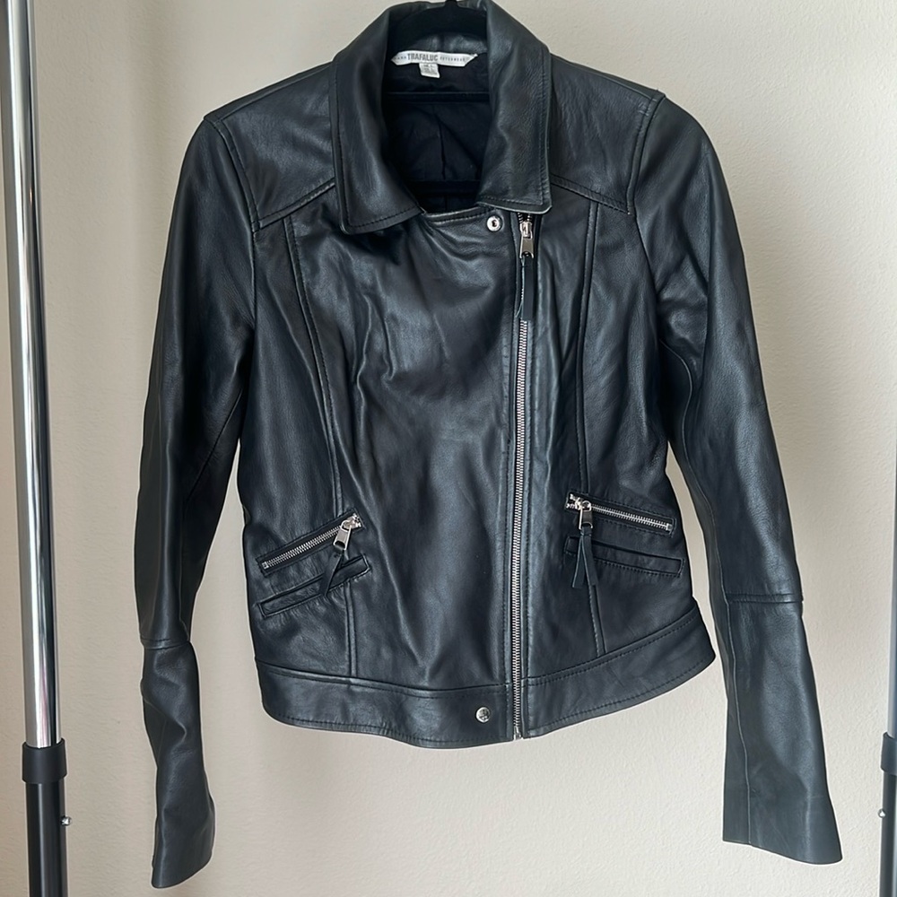Zara Trafaluc Leather Moto Jacket
